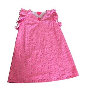 NWT Lilly Pulitzer bright pink eyelet dress